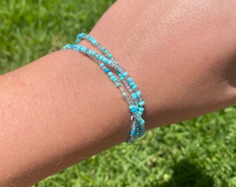 Ocean seed bead bracelet