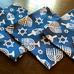 Hanukkah Chanukah cloth napkins eco-friendly