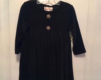 女の子用ブラックベロアドレス サイズ 4