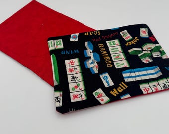 Mah Jongg Coasters, Mug Rugs Mah Jongg insulated, reversible set of 4