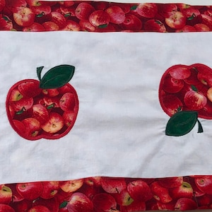 Apples Table Runner Reversible Apples appliquéd Rosh Hashanah
