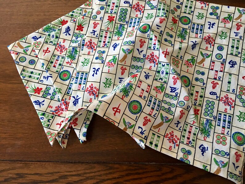 Mah Jongg Mahjong Fabric Napkins Etsy