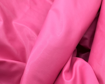 Pink pleather artificial leather  vinyl soft watermelon color one piece 54" w 2 1/3 yds