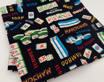 Mah Jongg   Mahjong fabric napkins Set of 4 or 6