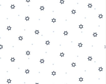 Hanukkah Fabric by Studio E Fabrics - Mini Stars of David all over by the 1/4 yard