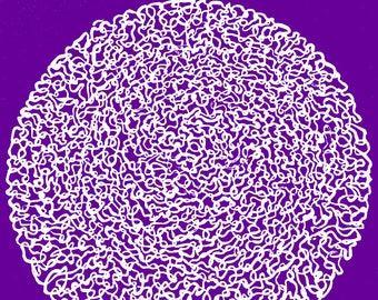 Purple Circle Abstract, Geometric Abstract, Purple Dreams Print, Purple Links to the Future: a Print