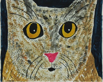 Cat Portrait, Cat William the First, Cat Print from the Clowder of Cats, Digital Print