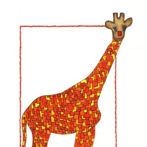 Giraffe, Giraffe Print, Giraffe Art, Giselle Giraffe: A Print