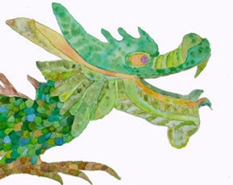 Dragon, Green Dragon, Grand Green Dragon, Dragon Art, Dragon Print