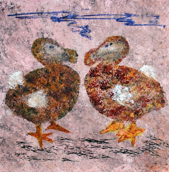Bird Art Dodo Art Extinct Dodo Art Lost Cave Paintings Of Etsy