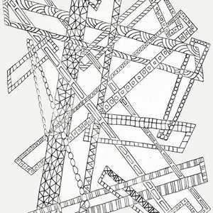 Adult Coloring Page Ladders and Links