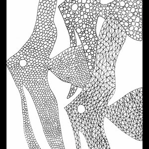 3 Fish Coloring Page, Coloring Page Three Fish, Fish Art, Adult Coloring Page, Three Fish Portrait