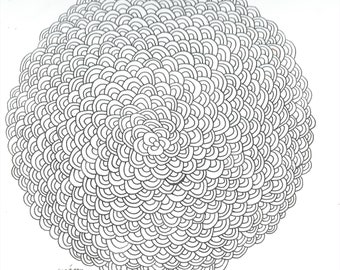 Petal, Adult coloring page, abstract petal, abstract flower, flower coloring page
