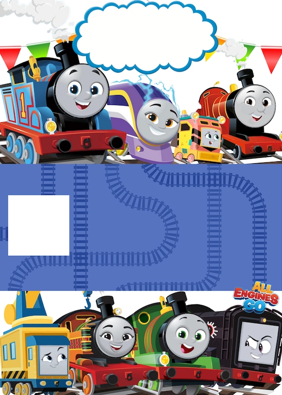 Plantilla de invitación de cumpleaños de Thomas y sus amigos