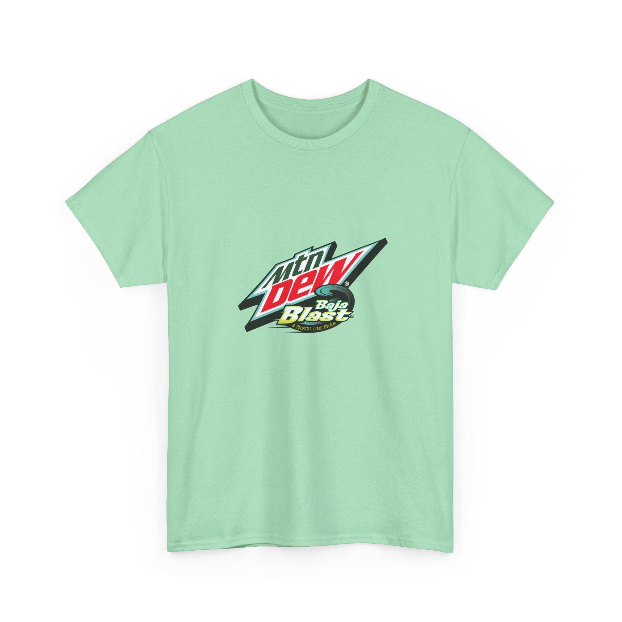 Baja Blast Mountain Dew Soda Logo T Shirt Perfect Soda Lover Gift Unisex Heavy Cotton Tee Eternal Elevate