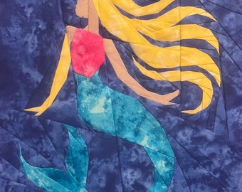 Mermaid FPP Quilt Block Pattern: 12 & 20 inch (Digital Download)