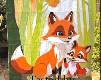 Woodland Creatures Baby Quilt Pattern: Fox FPP Design (PDF)