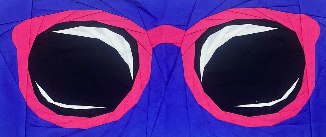 Comic Book Glasses Quilt Pattern: Foundation Paper Piecing (digital ...