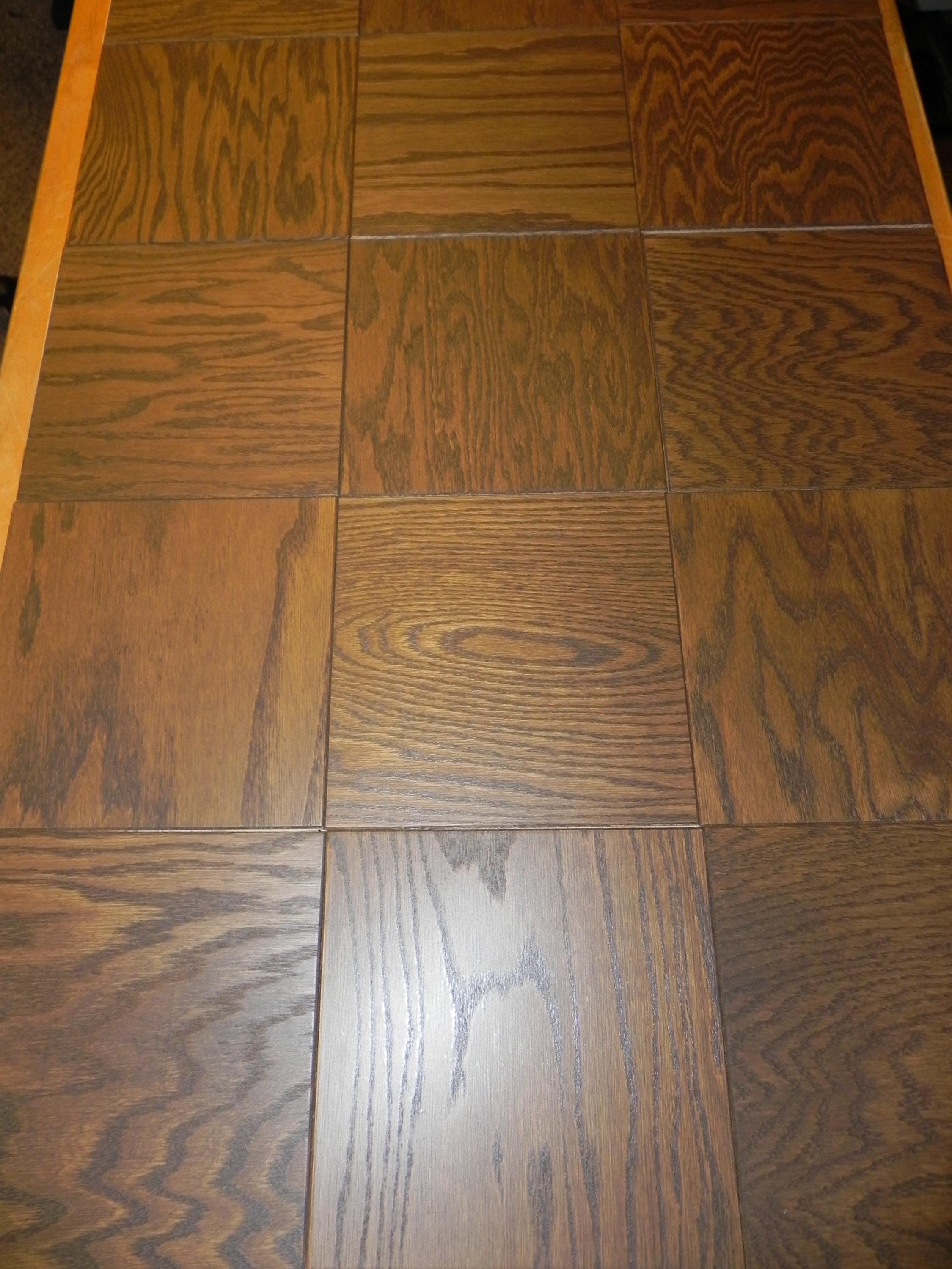 18 pc. LOT 9 x 9 inch Parquet Wood Floor Tile Prefinished NEW tongue & groove Engineered