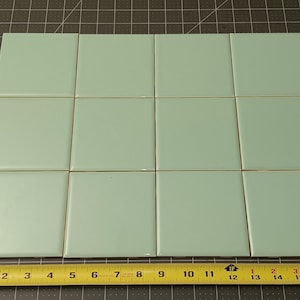 Vintage American Olean Tile - 12 pc Robins Egg Blue NOS