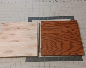 Red Oak Parquet Wood Floor Tile, Gunstock Finish (9x9 inch)