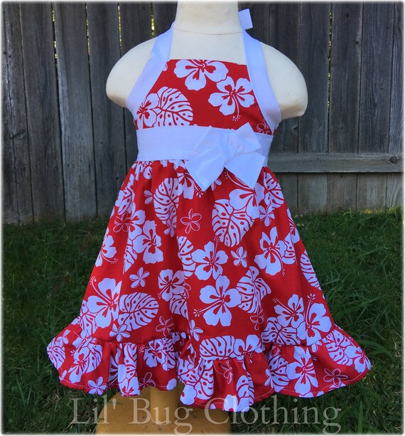 red luau dress