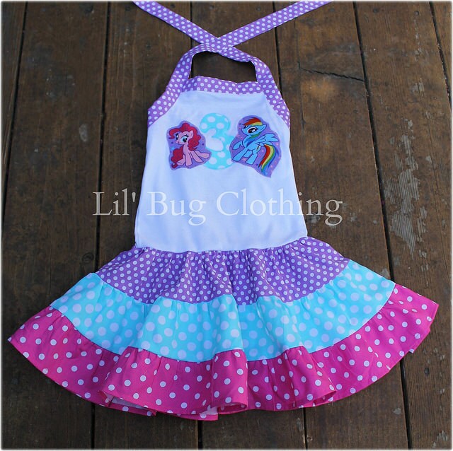 Custom Boutique Clothing Girls My Little Pony Tiered Birthday Etsy