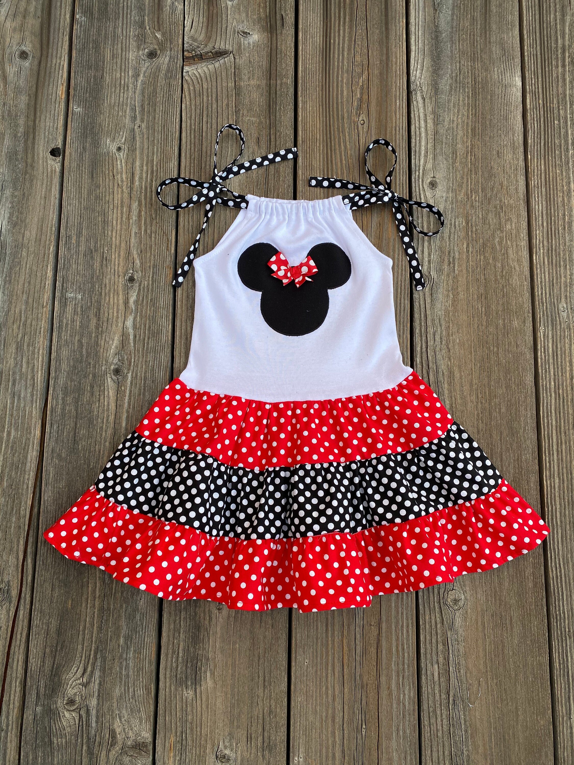 Minnie Mouse Red Girl Dress Minnie Mouse Girls Outfit Minnie | Etsy