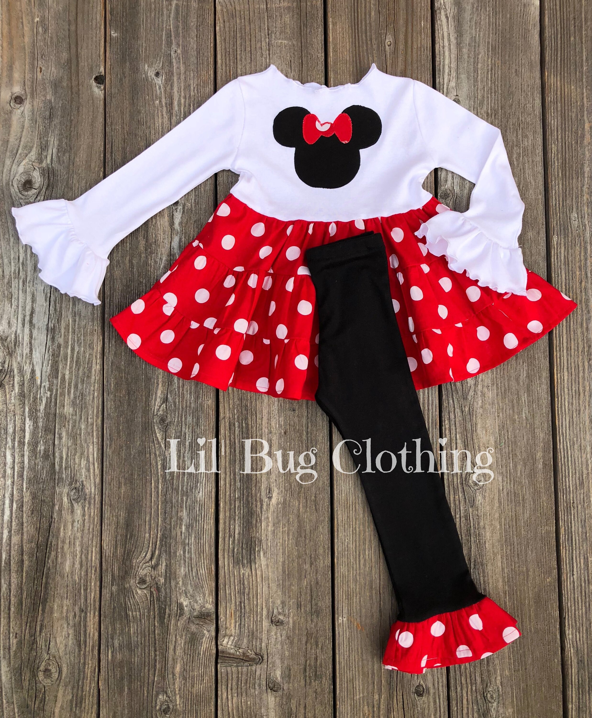 Minnie Mouse Girl Outfit Minnie Mouse Red White Polka Dot | Etsy