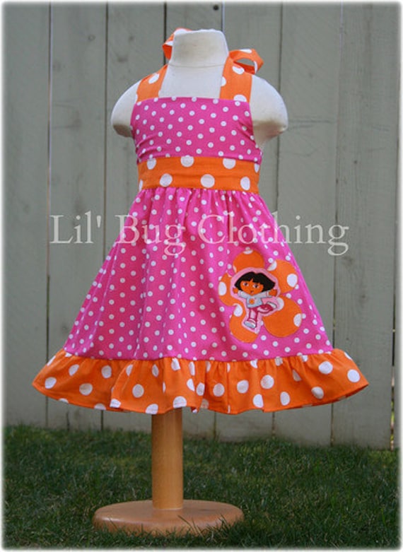 pink and orange dress