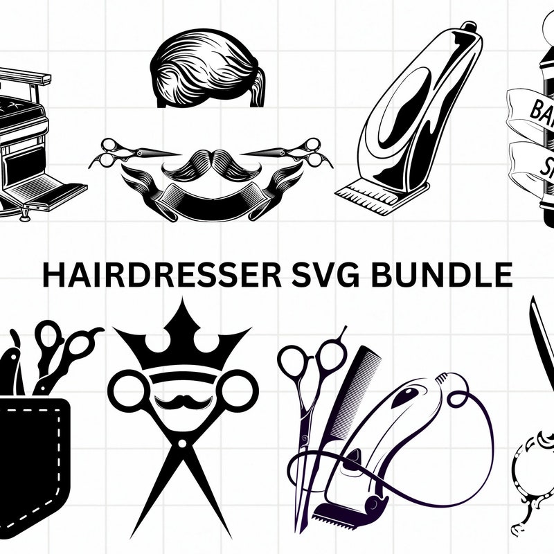 Hairdresser Stencil - Etsy