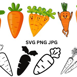Carotte SVG, vecteur de carotte, fichier coupé de carotte, clipart carotte, SVG de légume, ferme, Svg végétarien, image clipart jardin, carottes de Pâques