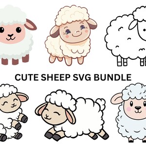 Pecora SVG, Agnello Clipart, Pacchetto SVG Pecora, Pecora carina SVG, Pecora Png, File di taglio Pecora, Testa di pecora svg, Animale da fattoria svg, Faccia di pecora