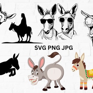 Donkey Svg, Funny Donkey Svg, Donkey Peeking Svg, Farm Animal Peeking, Funny Donkey Clipart, Funny Cartoon Donkey, Cute Donkey PNG