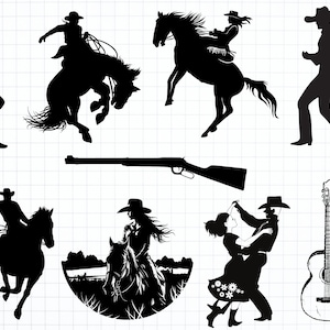 Cowboy-Svg-Bundle, Cowboy-Svg, Cowgirl-Svg, Cowboy-Silhouette, Pferdesvg, Rodeo-Svg, Cowgirl-Silhouette, Cowboyhut-Svg, Cowboy png
