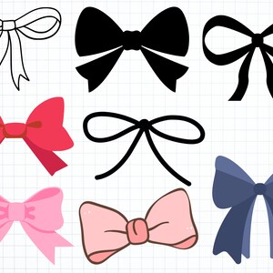 Bundle di papillon SVG, papillon SVG, file di taglio per papillon, cravatta a nastro, bundle di fiocchi a nastro SVG, nastro SVG, fiocco svg, fiocco per capelli svg, fiocco regalo svg