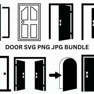 Deur SVG, deur SVG bundel, deur clipart, voordeur SVG, houten deuren SVG, open deur SVG, deur ontwerp, exit SVG, ingang png
