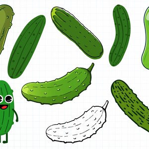 Pacchetto di sottaceti in formato SVG, amante dei sottaceti in formato SVG, sottaceto in formato SVG, sottaceto in formato PNG, cetriolo in formato SVG, vettore di sottaceti, carino cetriolo in formato SVG Clipart