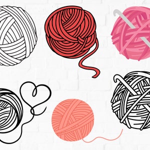 Garn svg. Garn Ball svg, Garnball SVG-bundle, Garn Herz svg designs, Häkeln svg Bundle, Garn Png, Garnball, Garnschnitt-Dateien, Häkeln svg