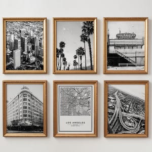 Los Angeles Black & White Photo Wall Art: Modern Travel Prints (Digital Download)