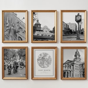 Fort Worth Landmark Prints: Black and White Photo Gallery Set (Digital Download