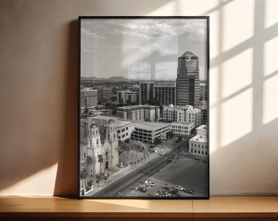 Tucson Arizona Black and White Photo Print Set: Tucson Gallery Wall Art (Digital Download)