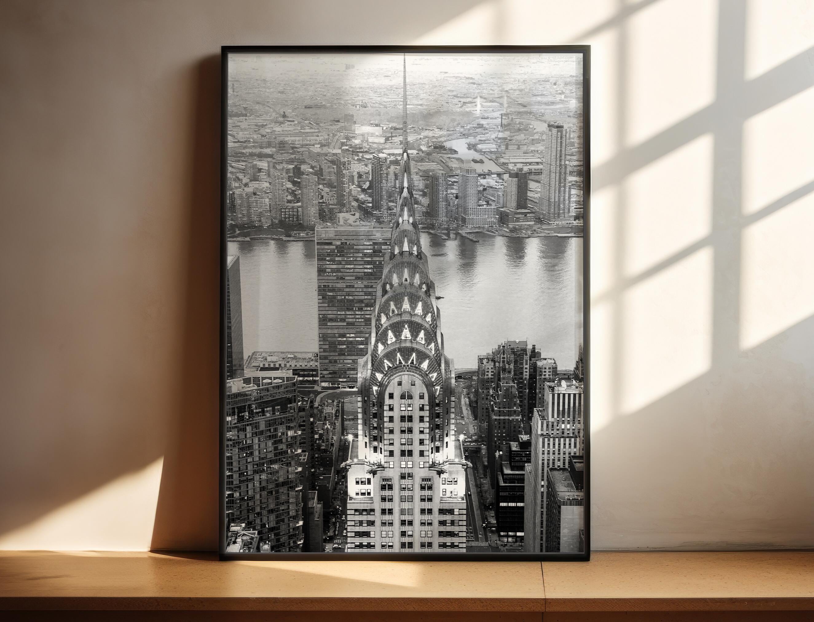 Black and White New York City Skyline Print: Manhattan Wall Art ...