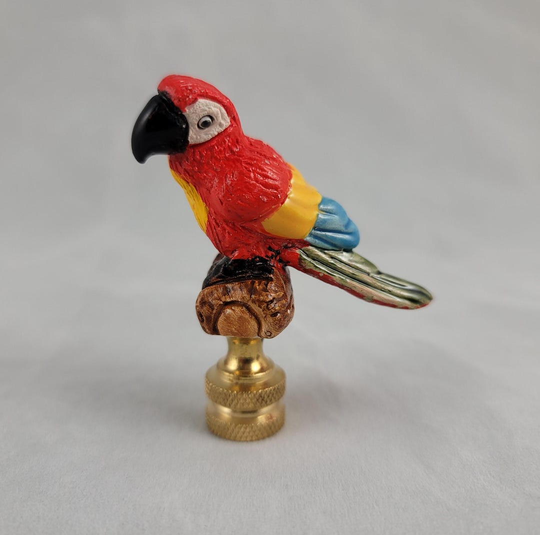 Scarlet Macaw Parrot Electric Lighting Lamp Shade Finial NEW - Etsy
