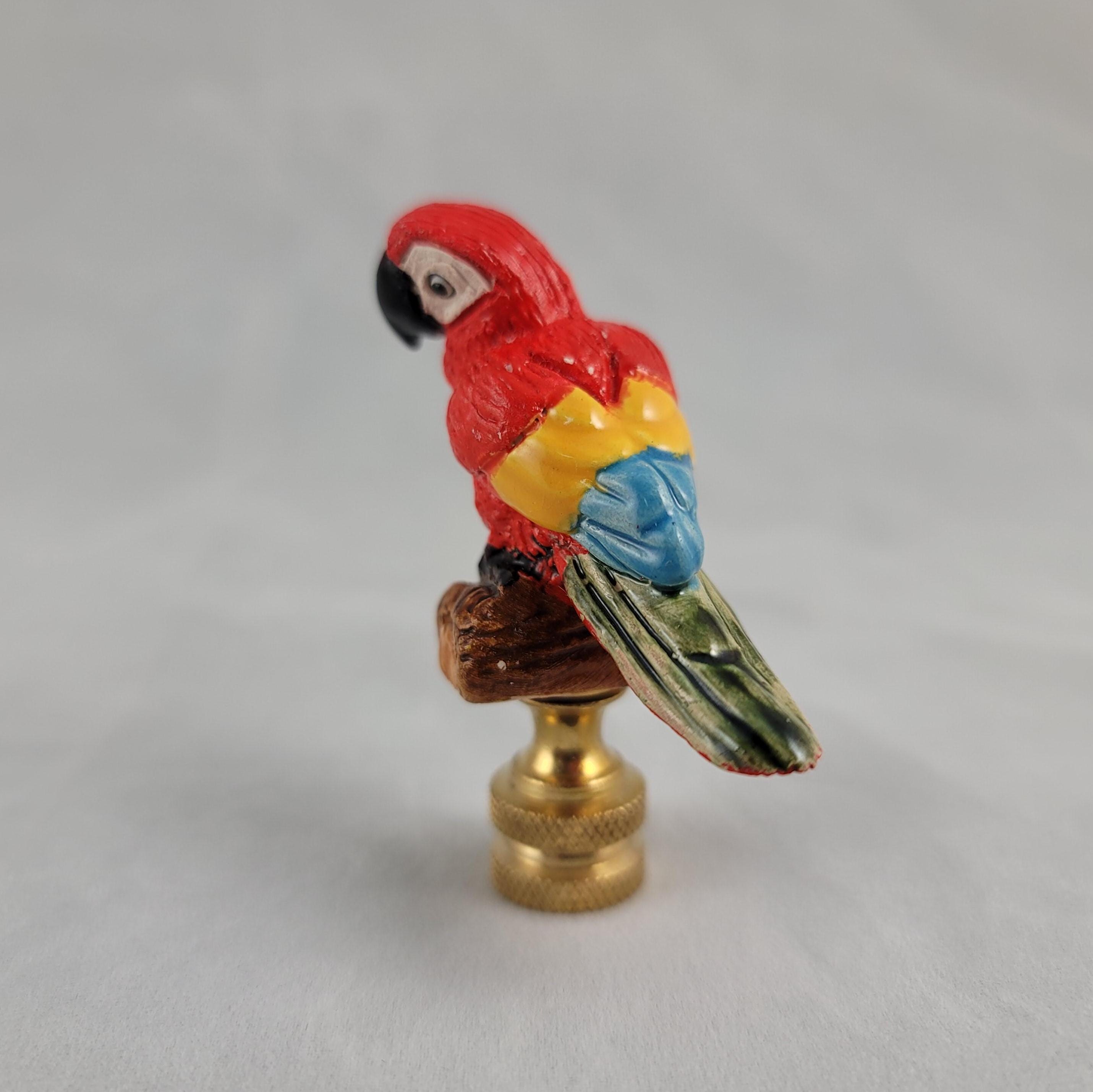 Scarlet Macaw Parrot Electric Lighting Lamp Shade Finial NEW - Etsy - Small Macaw Enclosure With Led Lighting And Shavings