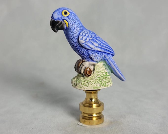 Picture of Hyacinth Macaw Parrot Electric Lighting Lamp Shade Finial (NEW) - Etsy