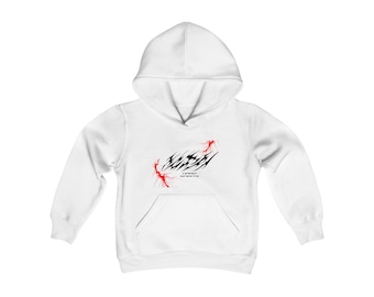 Unisex-Sweatshirts mit Hards Spirits-Logo, Hards Spirits-Sweatshirt, Techno-Sweatshirt, Logo-Tatto-Sweatshirt in Schwarz und Rot, Sweatshirts für Rave
