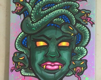 Medusa Acrylfarben-Leinwand