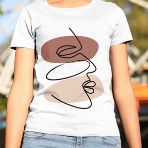 Woman Face Tshirt, Face Art Shirt, Woman Line Shirt, Art Drawing Shirt, Abstract Shirt, Minimalist Tee, Aesthetic Shirt, Colorful Shirt