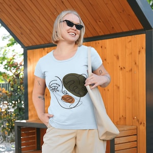 Line Woman Tshirt, Line Drawing Shirt, Minimalist Design Shirt, Abstract Woman Art Tshirt, Woman Drawing Tshirt, Aesthetic Art Tee, One Line